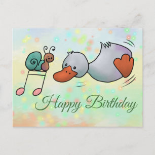 Canard danse la carte postale
