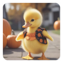 Canard habillé pour autocollant Halloween