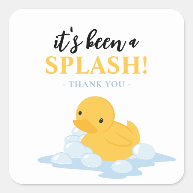 Canard Jaune C'est un Sticker de Fête de Splash (Devant)