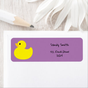 Canard jaune, couleur violette