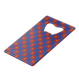 Canard sur fond bleu avec kaléidoscope rouge