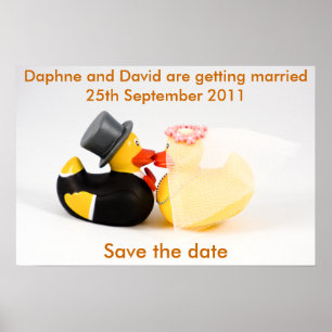Canards de mariage... Affiche