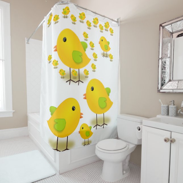 Canards de rideau de douche (En situation)