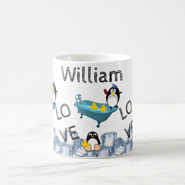 Canards Jaunes Bains Pingouin Mug (Centre)