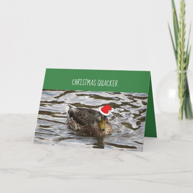 Canards Quacker Noël Dans Une Carte De Rangée (Devant)