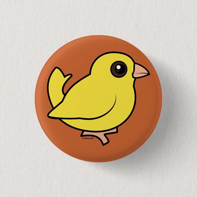 Canary 1 Inch Round Button (Front)