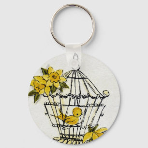 Canary and Dafodills Keychain
