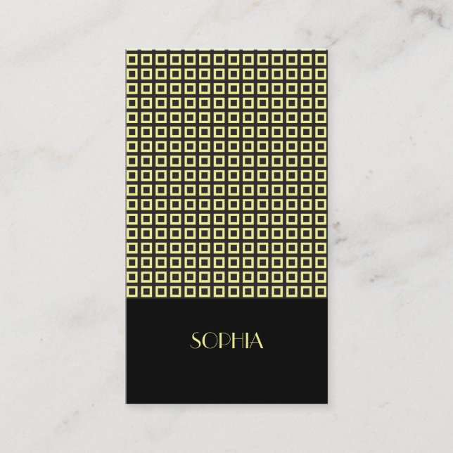 Canary Elegant Patterned Professional Business Card (Front)