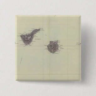 Canary Islands 2 Inch Square Button