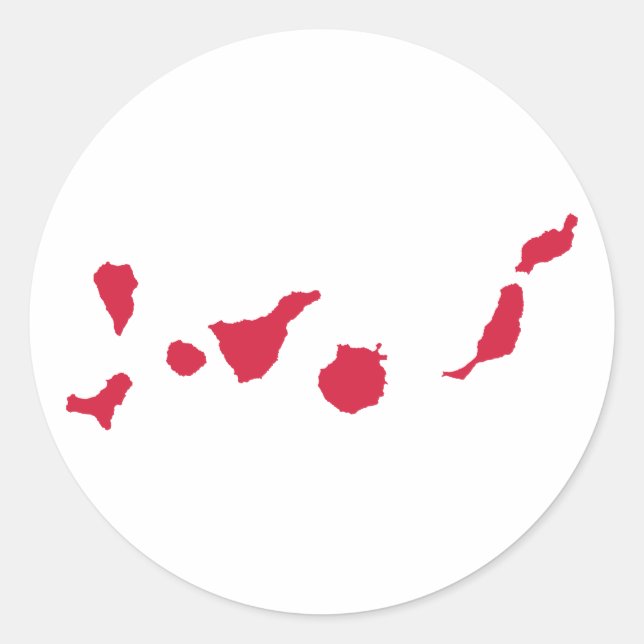 Canary Islands Classic Round Sticker (Front)