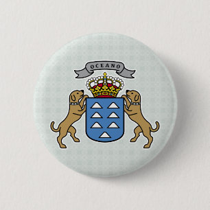Canary Islands Coat of Arms detail 2 Inch Round Button
