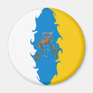 Canary Islands Gnarly Flag Magnet