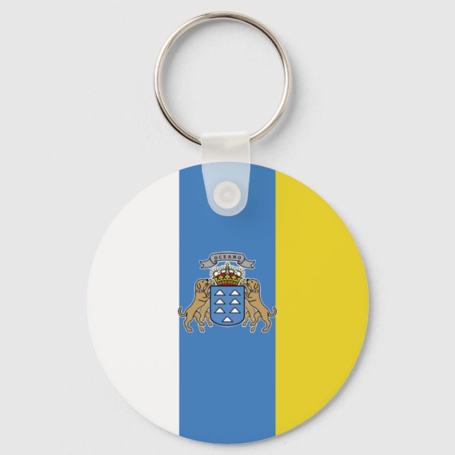Canary Islands High quality Flag Keychain (Front)