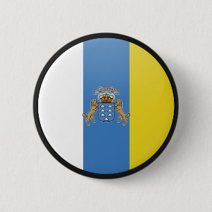 Canary Islands quality Flag Circle 2 Inch Round Button