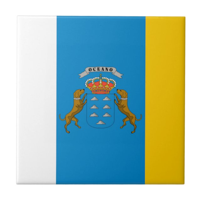 Canary Islands (Spain) Flag Tile (Front)