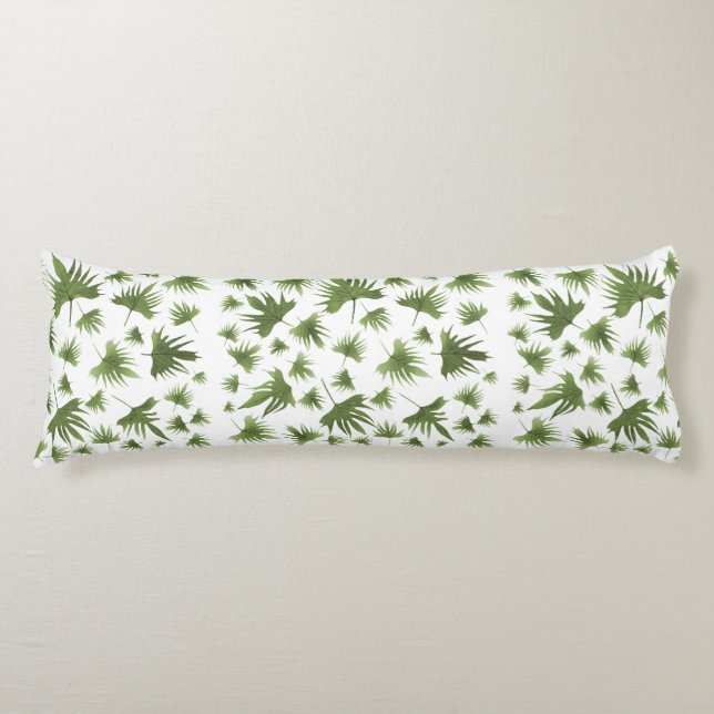 Canary Vine Leaves Body Pillow (Front)
