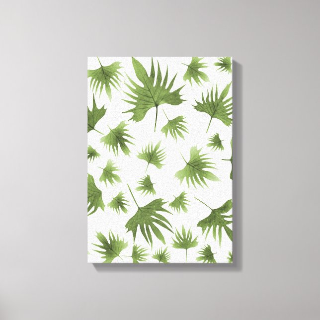 Canary Vine Leaves Canvas Print (Front)
