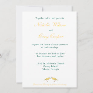 Canary -wedding invitation