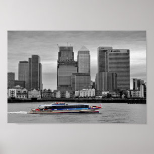 Canary Wharf London Docklands England UK Poster