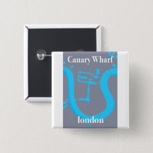 canary wharf london map travel poster 2 inch square button