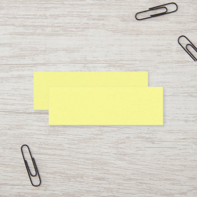 Canary Yellow Mini Business Card (Front/Back In Situ)