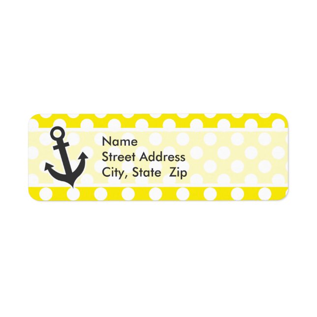 Canary Yellow Polka Dots; Anchor (Front)