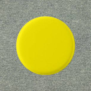 Canary Yellow Solid Colour 1 Inch Round Button
