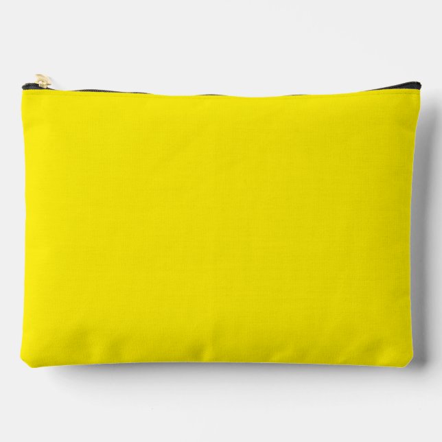 Canary Yellow Solid Colour Accessory Pouch (Front)