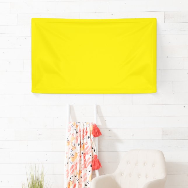 Canary Yellow Solid Colour Banner (Insitu)