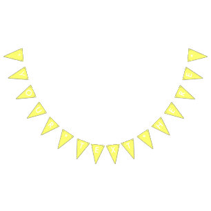Canary Yellow Solid Colour Customize It Bunting Flags