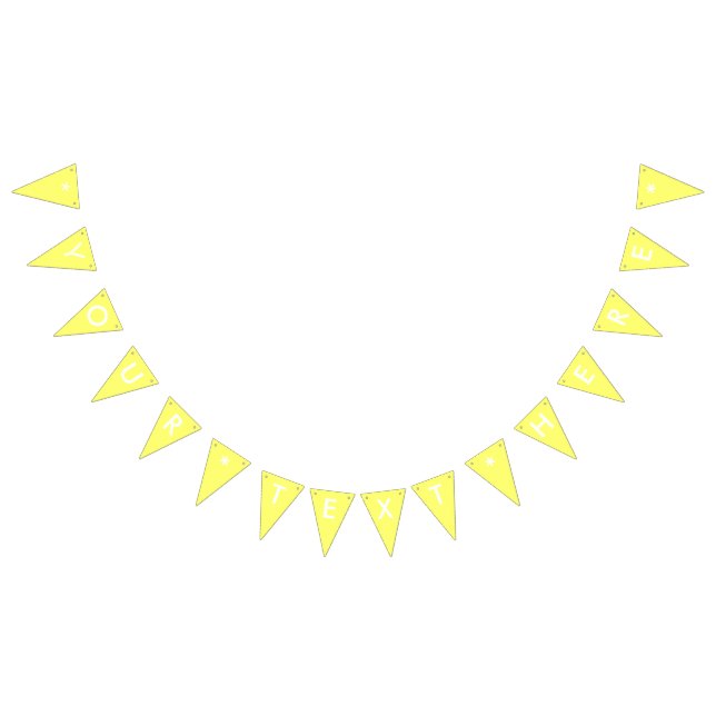 Canary Yellow Solid Colour Customize It Bunting Flags (All)