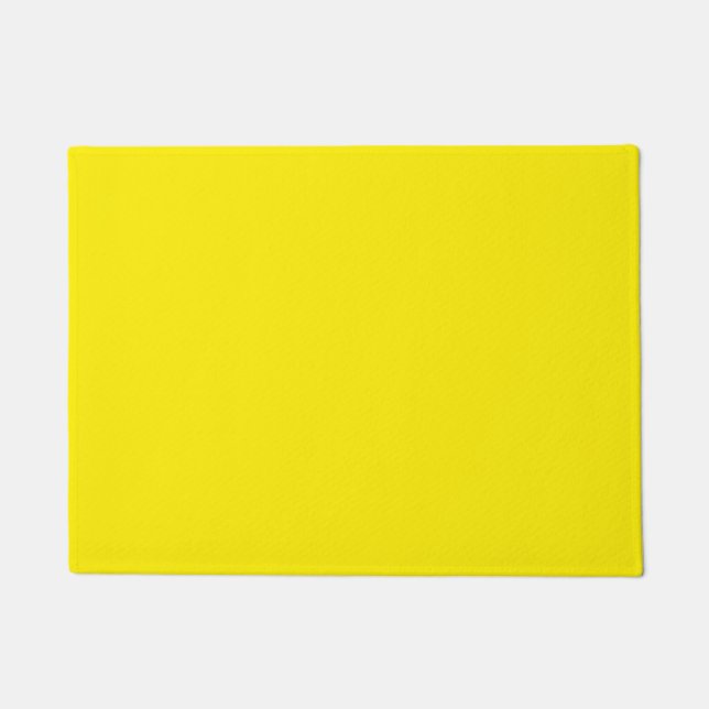 Canary Yellow Solid Colour Doormat (Front)
