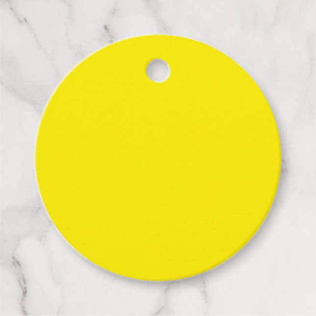 Canary Yellow Solid Colour Favour Tags (Front)