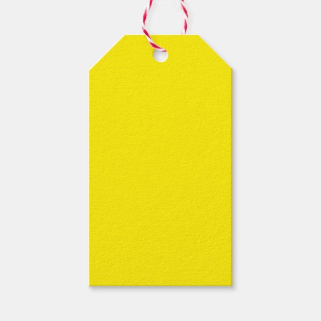 Canary Yellow Solid Colour Gift Tags (Front)