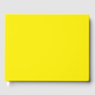 Canary Yellow Solid Colour Guest Book