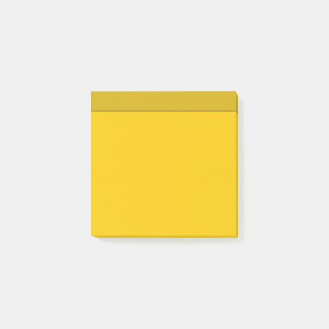 Canary Yellow Solid Colour Minimalist Post-It Note (Front)