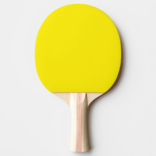 Canary Yellow Solid Colour Ping Pong Paddle (Front)