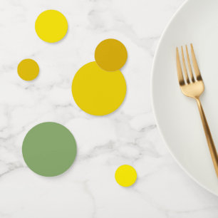 Canary Yellow to Pineapple Green Gradient Table  Confetti