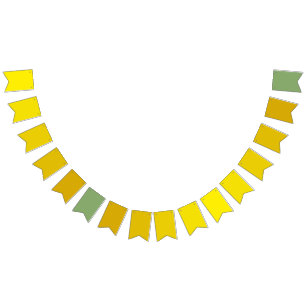 Canary Yellow to Pineapple Green Gradient Tropical Bunting Flags