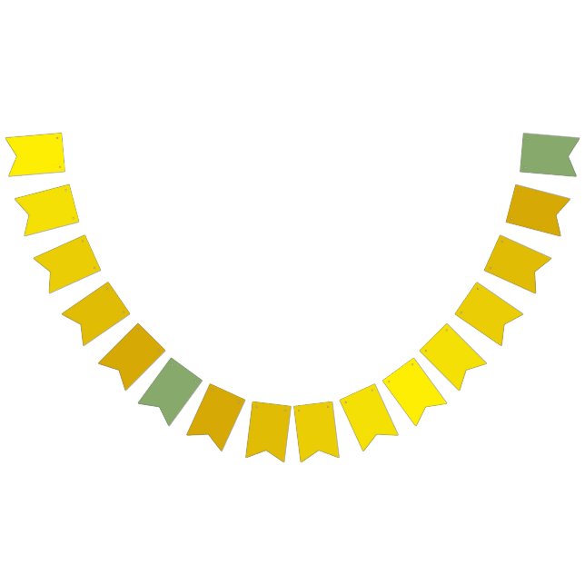 Canary Yellow to Pineapple Green Gradient Tropical Bunting Flags (All)