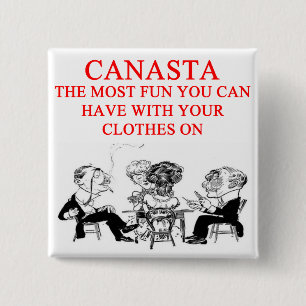 CANASTA 2 INCH SQUARE BUTTON