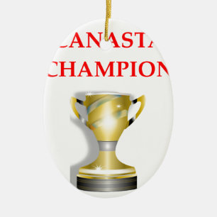 canasta ceramic ornament