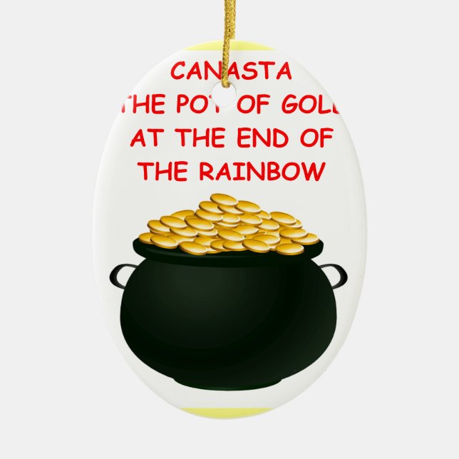 CANASTA CERAMIC ORNAMENT (Front)