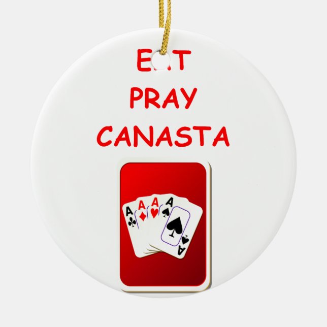 canasta ceramic ornament (Front)