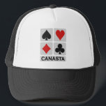 Canasta hat - choose colour<br><div class="desc">For a Canasta player. Customizable - you may add your own text if you wish.  See my store with more card games items!</div>
