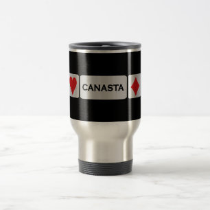 Canasta mug- choose style & colour travel mug