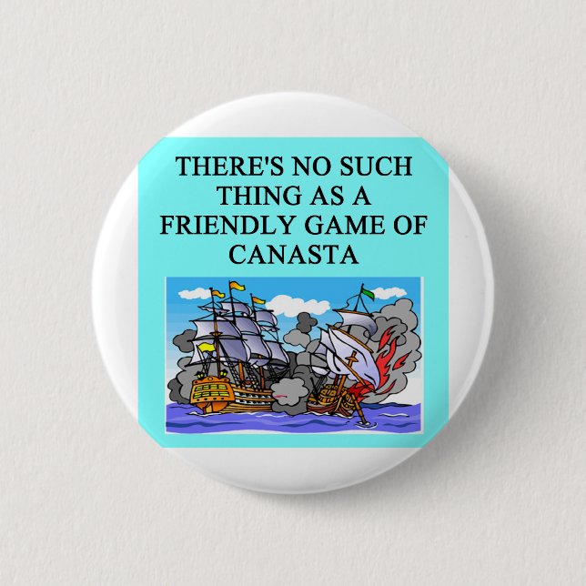 CANASTA player gifts t-shirts 2 Inch Round Button (Front)