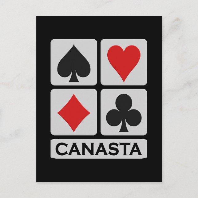 Canasta player postcard (Front)