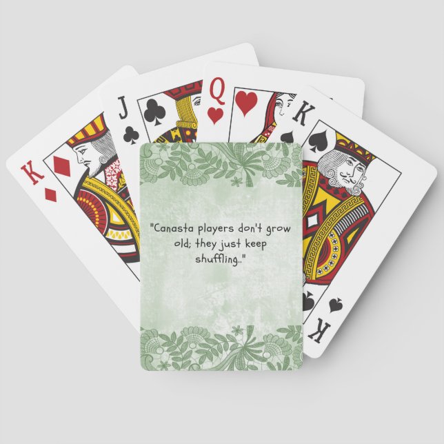 Canasta Players Saying Playing Cards (Back)