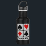 CanastaPlayer custom 532 Ml Water Bottle<br><div class="desc">A great for a Canasta player! Add your own text,  such as your name,  if you wish. See my store for more items with this design.</div>